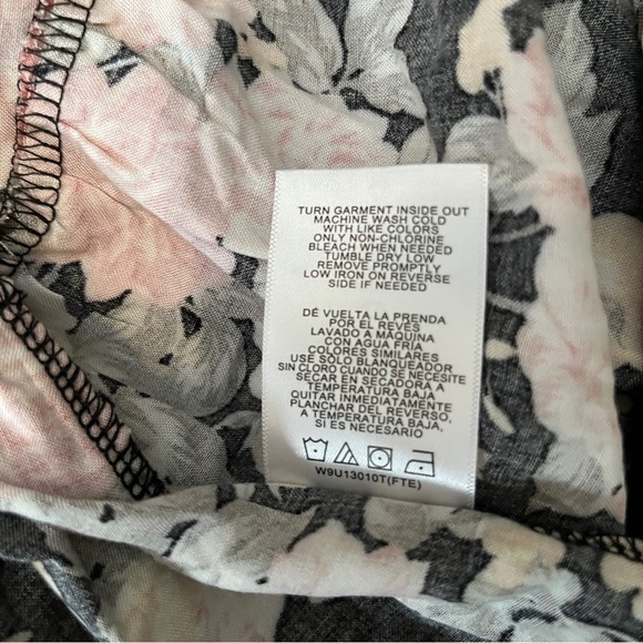 Wallflower Floral Slip Mini Dress | Adjustable Strap V-Neck Ruffle Hem Rayon NWT - Picture 13 of 14